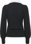 Gestuz Stijlvol Gestreepte Kraag Cardigan Zwart Dames - Thumbnail 2