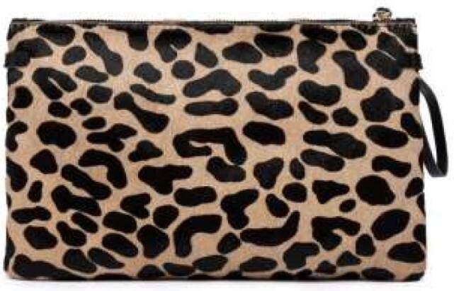 Gianni Chiarini Micro-Leo Clutch met rits en leren schouderband Meerkleurig Dames