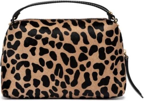 Gianni Chiarini Medium Alifa Animal Print Handtas Bruin Dames