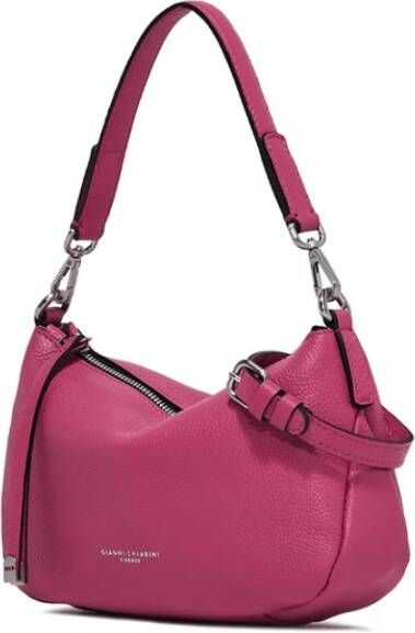Gianni Chiarini Bouganville Gehamerde Leren Tas Roze Dames