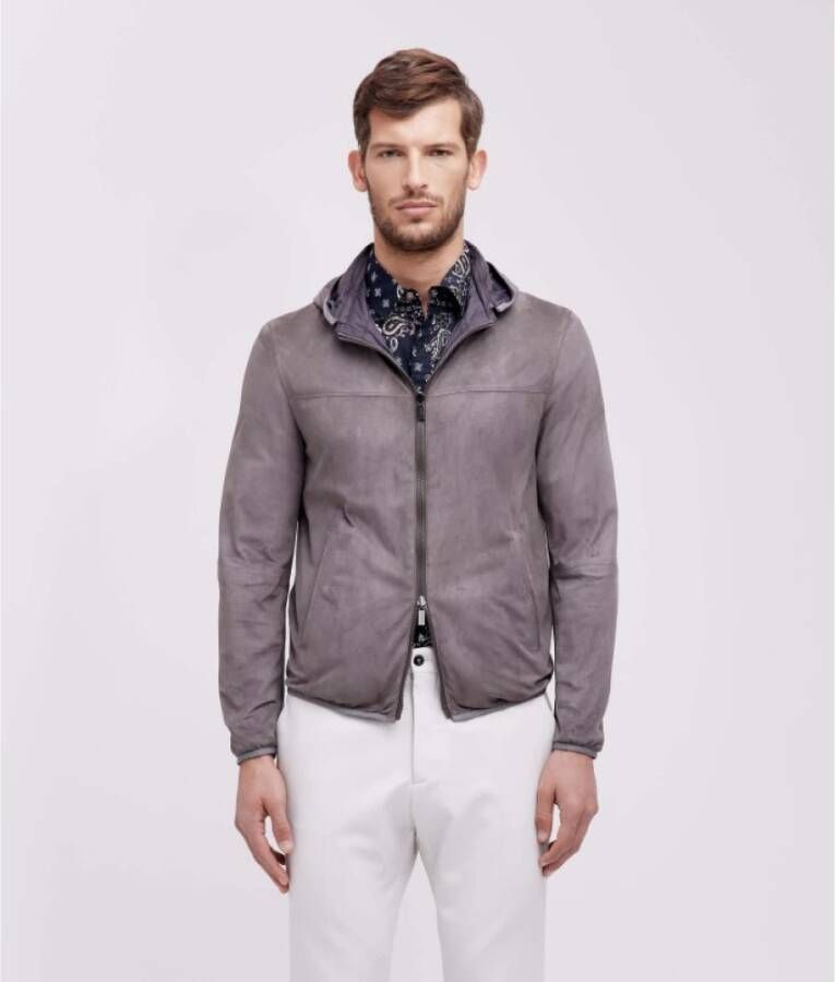 Gimo's Leather Jackets Beige Heren
