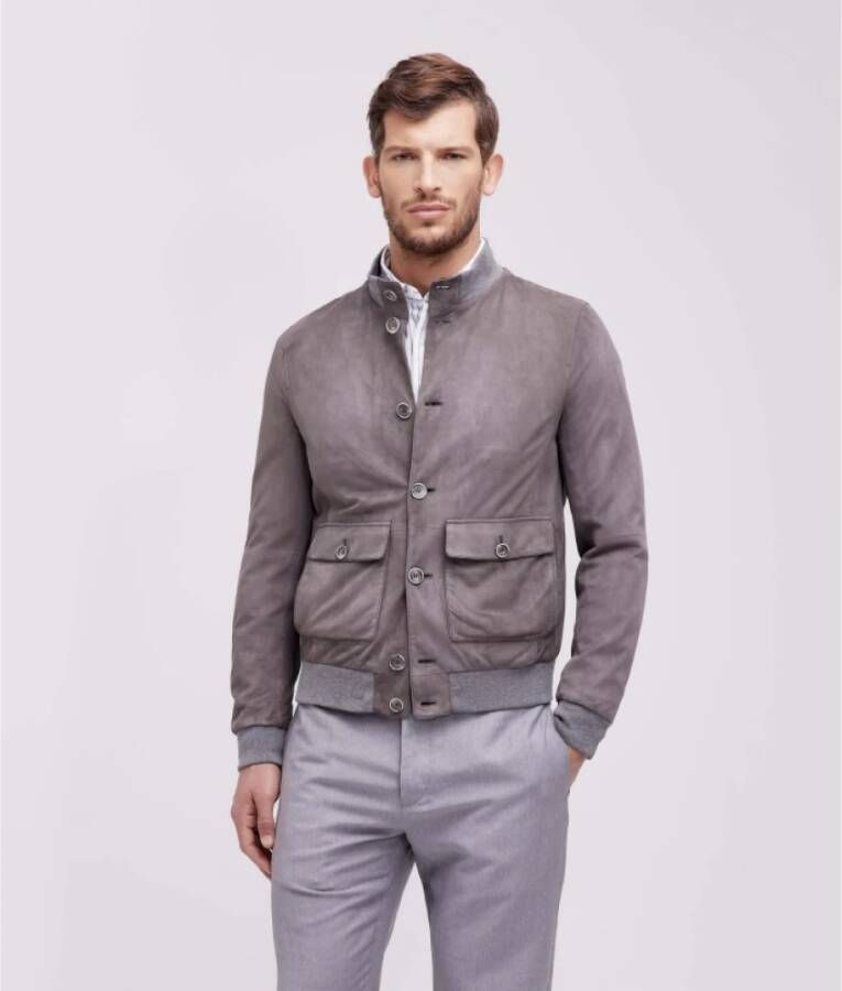 Gimo's Leather Jackets Beige Heren