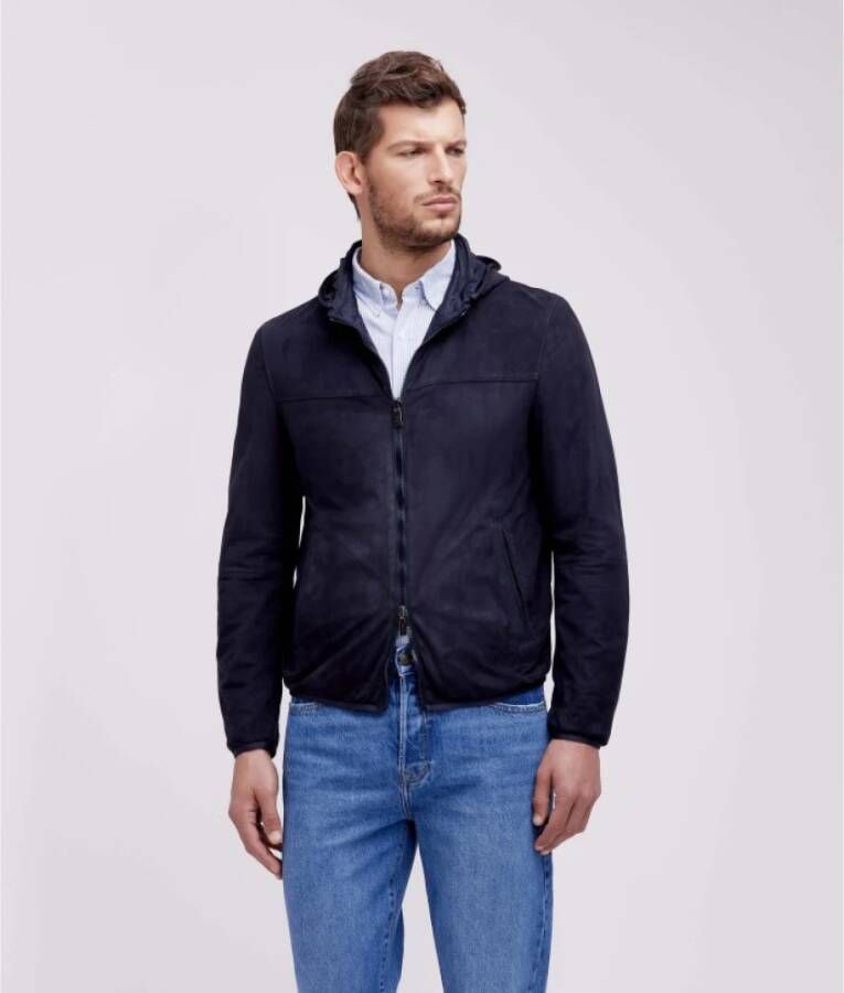 Gimo's Leather Jackets Blauw Heren