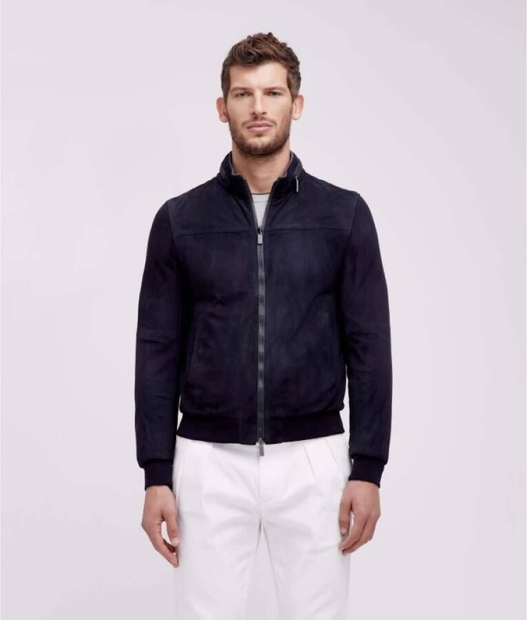 Gimo's Leather Jackets Blauw Heren
