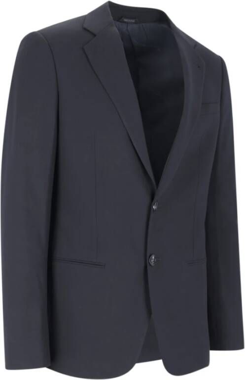 Giorgio Armani Single Breasted Suits Blauw Heren