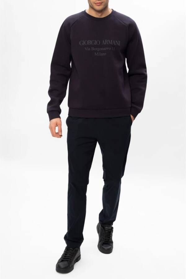 Giorgio Armani Sweatshirt met logo Grijs Heren