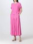 Emporio Armani Retro Geknoopte Damesblouse Pink Dames - Thumbnail 2