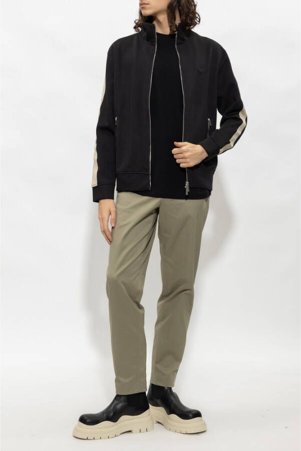 Giorgio Armani T-shirt met logo Zwart Heren