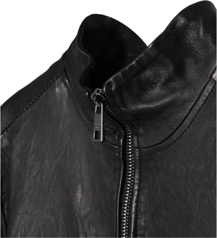 Giorgio Brato Leather Jackets Zwart Dames
