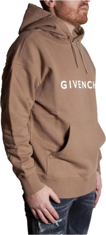 Givenchy Archetype Logo Hoodie Beige Heren
