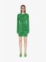 Givenchy Bloemen Jacquard Jurk met Lange Mouwen Groen Dames - Thumbnail 2