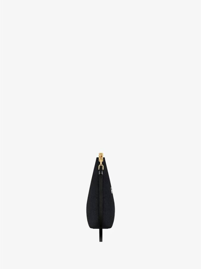 Givenchy Zwarte Grote Canvas Pouch Clutch Zwart Dames