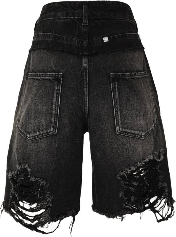 Givenchy Versleten denim shorts Zwart Dames