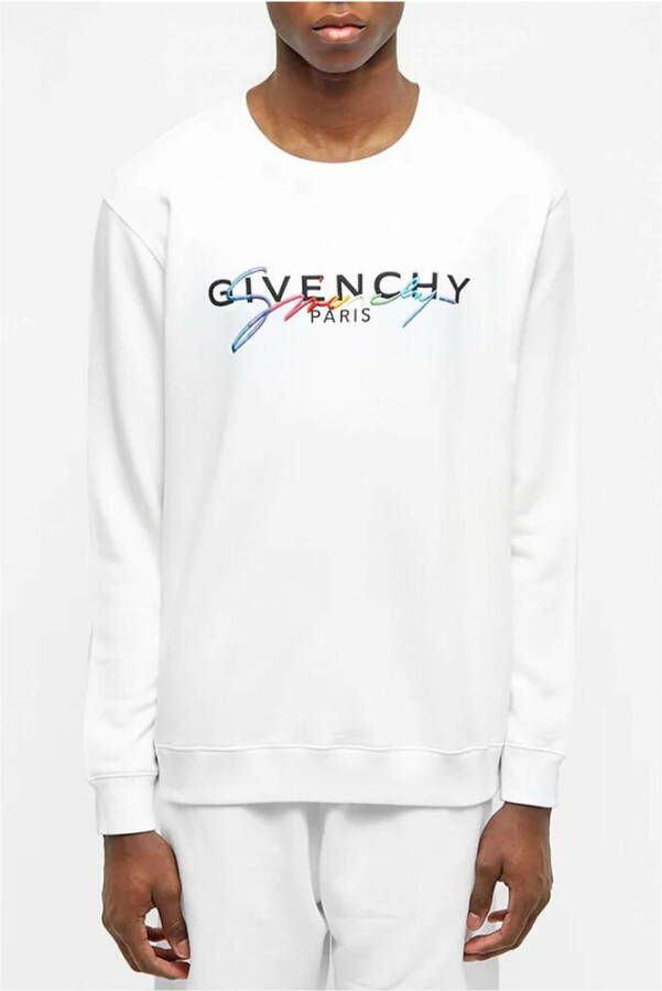 Givenchy Geborduurde Logo Sweatshirt Wit Dames