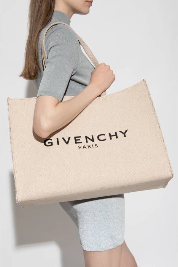 Givenchy Grote 'G-Tote' shopper tas Beige Dames