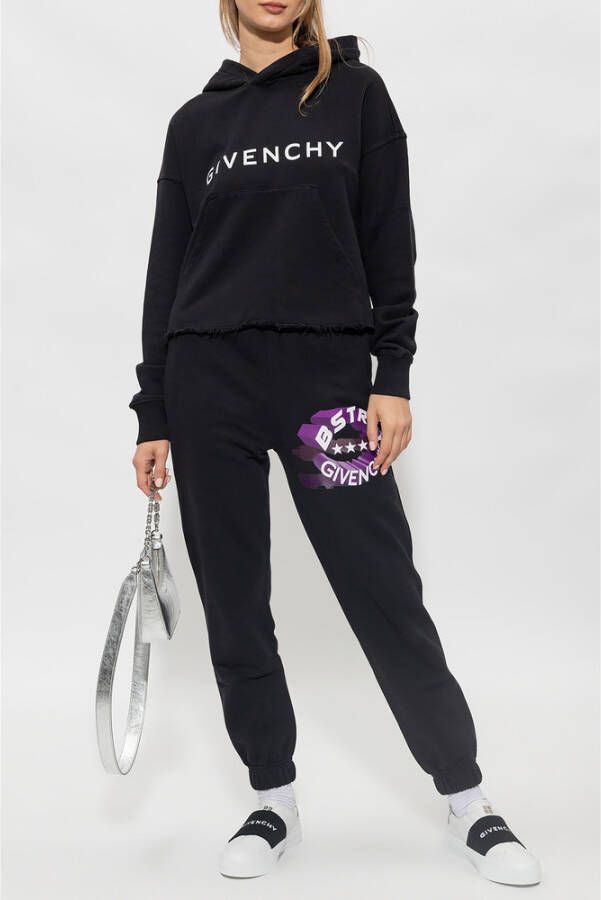 Givenchy Logo-geprinte hoodie Zwart Dames