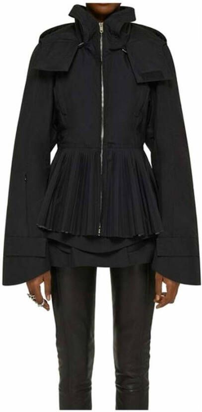 Givenchy Plisse Hoodie Elegant en Comfortabel Zwart Dames