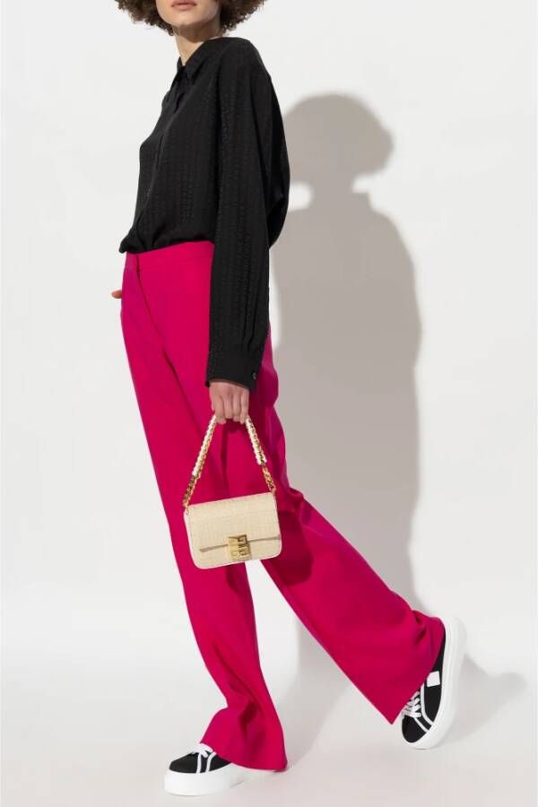 Givenchy Plooivoorkant broek Roze Dames