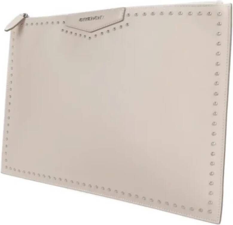 Givenchy Pre-owned Leather clutches Beige Dames