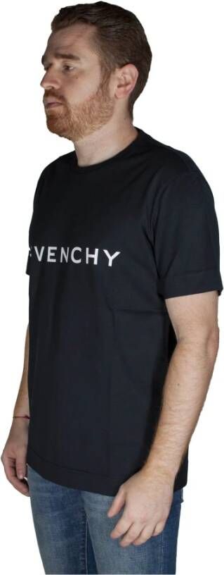 Givenchy Zwart Archetype Logo T-Shirt Zwart Heren