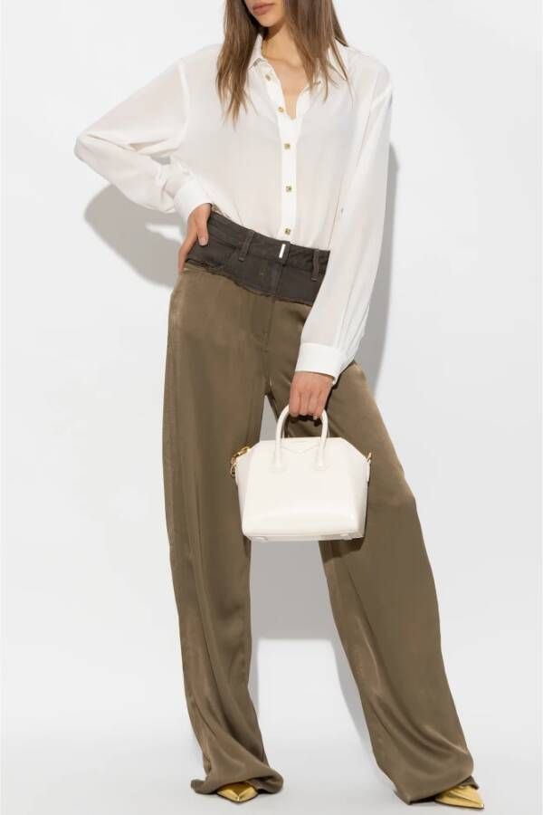 Givenchy Ruw afgewerkte broek Groen Dames