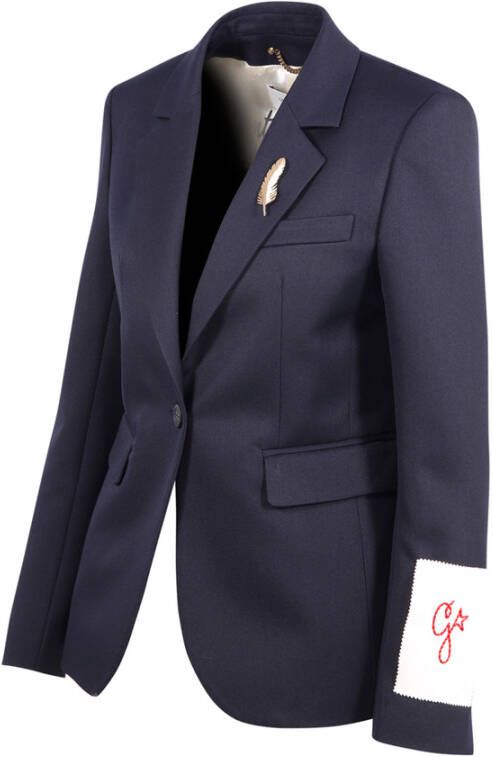 Golden Goose Stijlvolle Single-breasted Blazer Blauw Dames