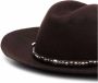Golden Goose Chicory Coffee Studded Fedora Hat Bruin Dames - Thumbnail 2