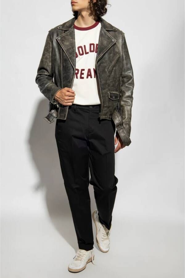 Golden Goose Leather Jackets Bruin Heren