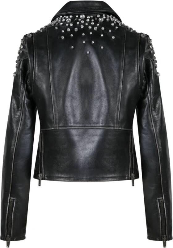 Golden Goose Leather Jackets Zwart Dames