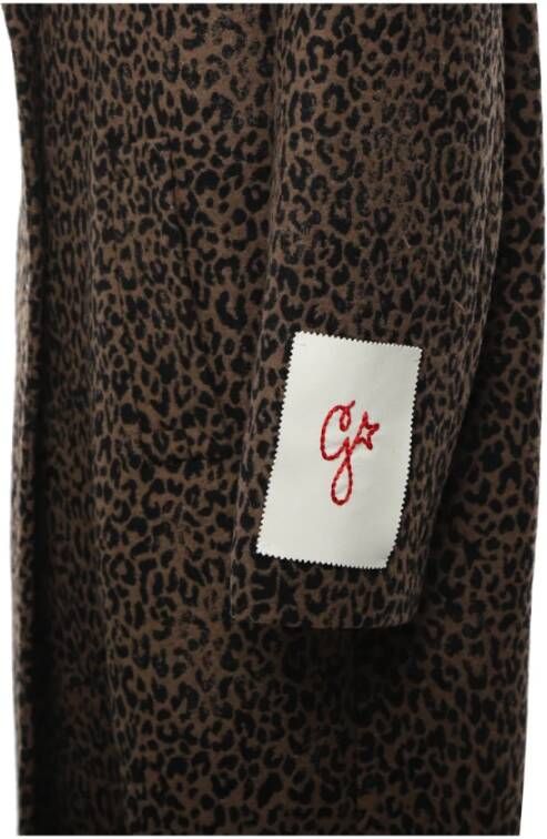 Golden Goose Animalier Cocoon Coat voor vrouwen Bruin Dames