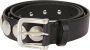 Golden Goose Zwart Leren Studs Riem Black Unisex - Thumbnail 2