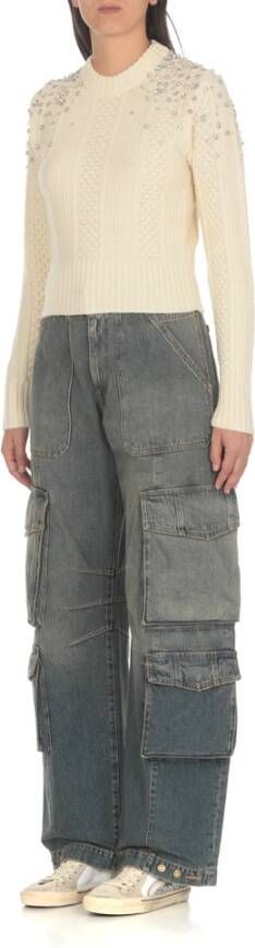 Golden Goose Round-neck Knitwear Beige Dames