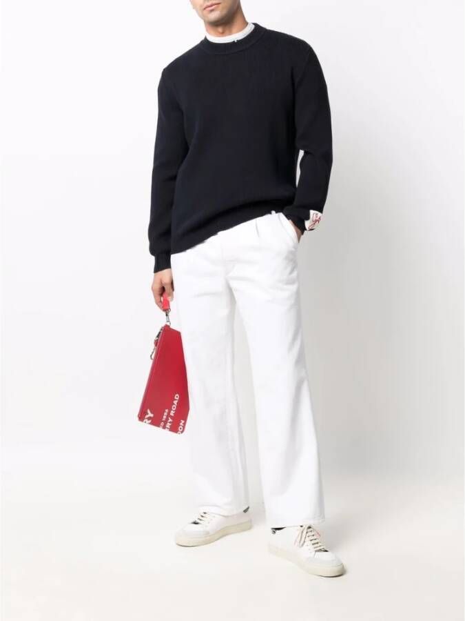 Golden Goose Round-neck Knitwear Blauw Heren