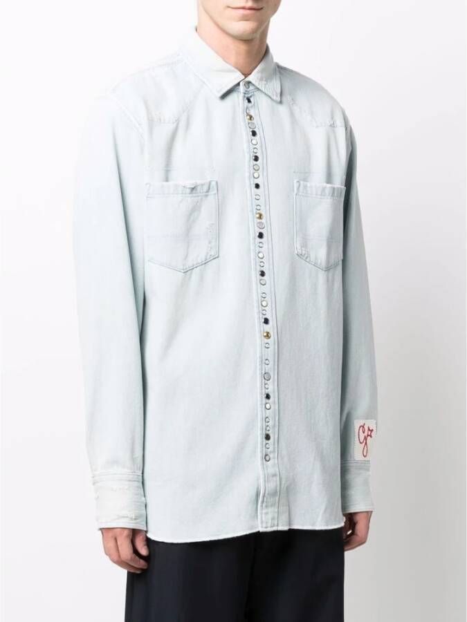 Golden Goose Denim Shirt Blauw Heren