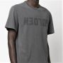 Golden Goose Regular Katoenen Grijze T-shirt met Distressed Logo Gray Heren - Thumbnail 5