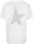 Golden Goose Regulier Logo T-Shirt Grote Ster White Dames - Thumbnail 3
