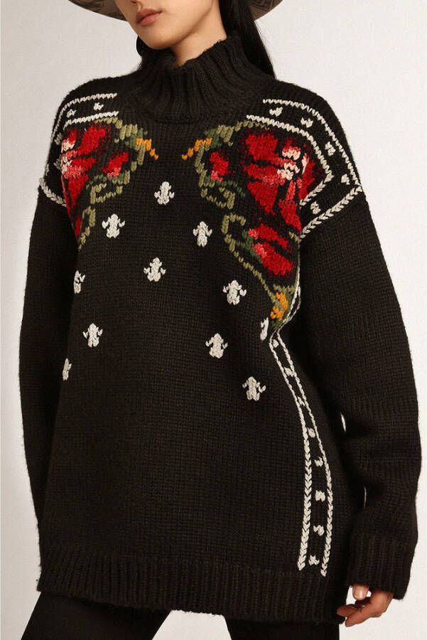 Golden Goose Journey Boxy Pullover in Zwart Dames
