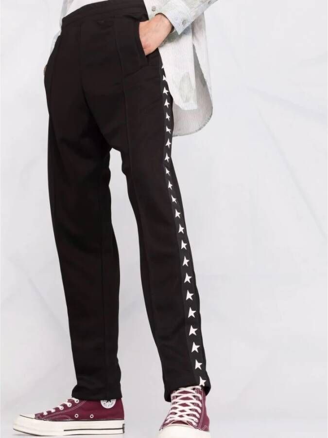 Golden Goose Glamoureuze wijde broek met sterrenprint Zwart Dames