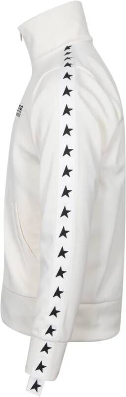 Golden Goose Wit Sweatshirt met Ritssluiting en Logo White Heren