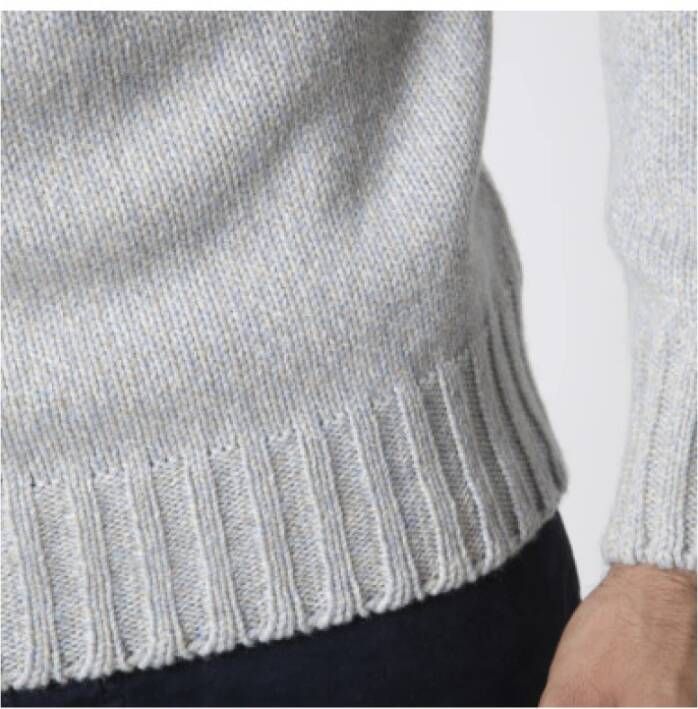 Gran Sasso Blauw-Beige Gemêleerde Coltrui Gray Heren