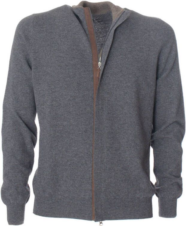 Gran Sasso Cardigan Zip Grijs Heren