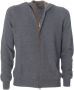 Gran Sasso Cardigan Zip Grijs Heren - Thumbnail 2