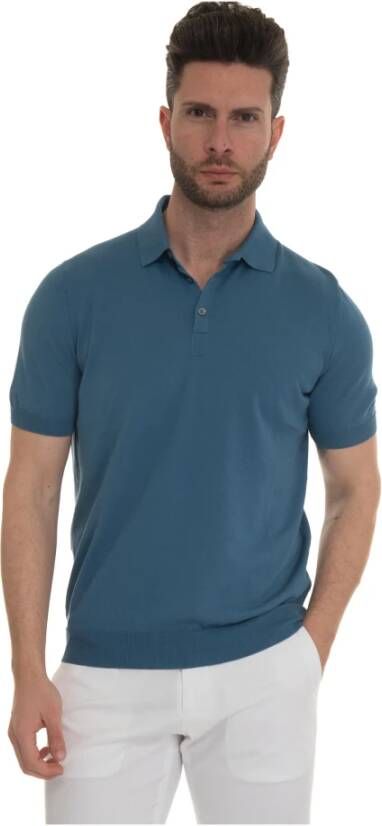 Gran Sasso Jersey polo shirt Blauw Heren