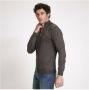 Gran Sasso V-hals Knitwear met Rits Brown Heren - Thumbnail 2