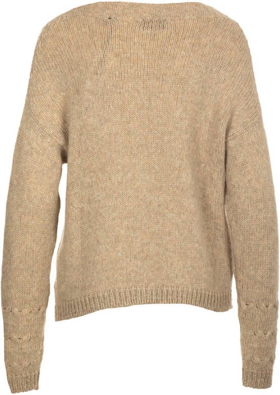 Gran Sasso Ronde hals gekweek Beige Dames