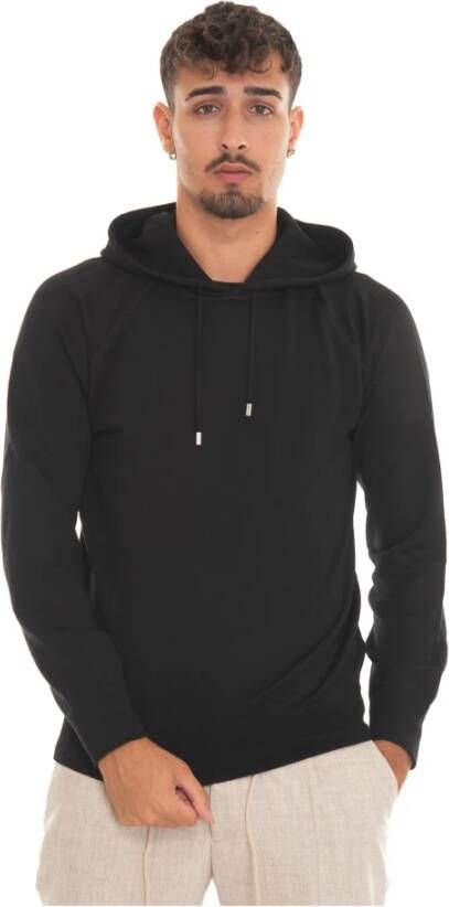 Gran Sasso Italiaanse Slim Fit Hoodie Zwart Heren