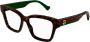 Gucci Optische Donna Recycledacetate Bril Brown Unisex - Thumbnail 2