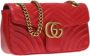 Gucci GG Marmont Small Shoulder Tas Rood Dames - Thumbnail 3