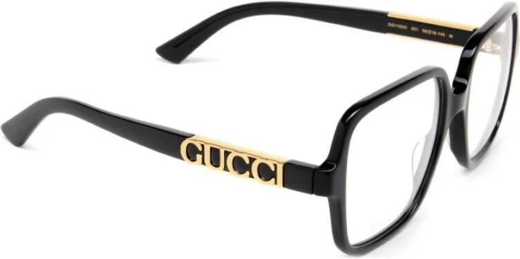 Gucci Retro Vierkante Bril Zwart Dames