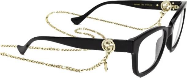 Gucci Elegante vierkante damesbril Zwart Dames